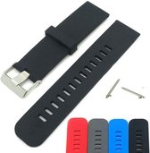 Siliconen Horloge Band Geschikt Voor Nokia Withings Steel HR Sport - Armband Polsband Strap Sportband - Zwart