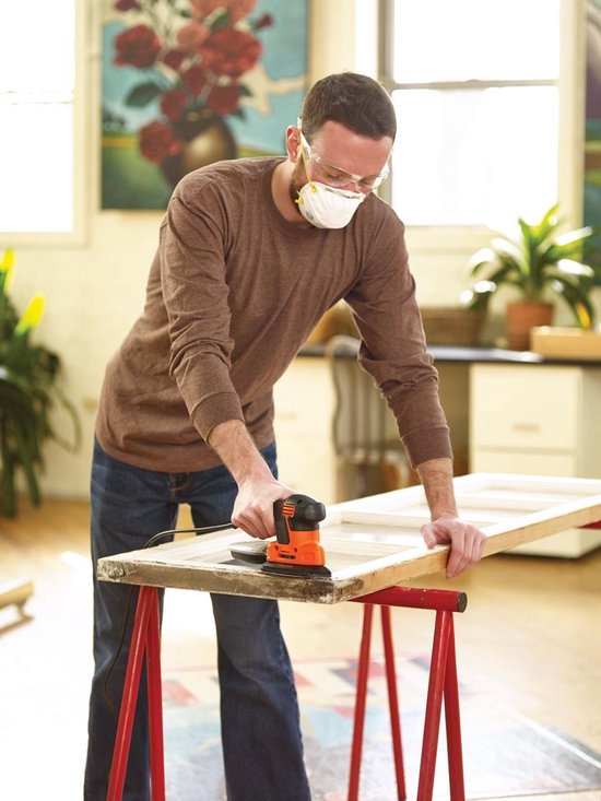 BLACK+DECKER 55W Mouse™. klittenband voor papierbevestiging. Stofopvangsysteem - KA2000-QS