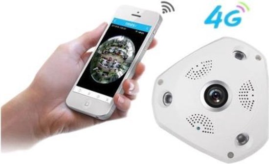 3G / 4G Simkaart IP CAMERA Fisheye 360° Beveiligingscamera | bol.com