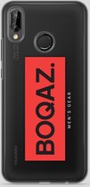 BOQAZ. Huawei P20 Lite hoesje - Labelized Collection - Red print BOQAZ