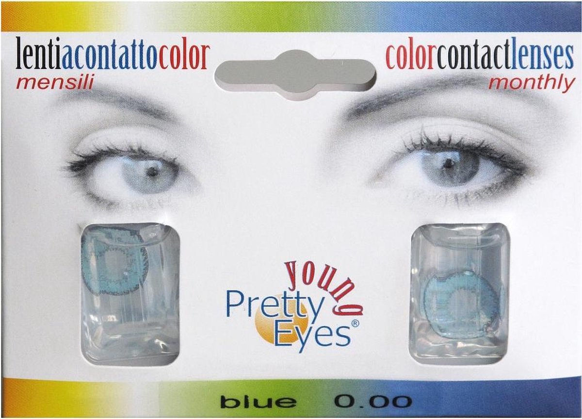 Pretty eyes daglens blauw 2 st