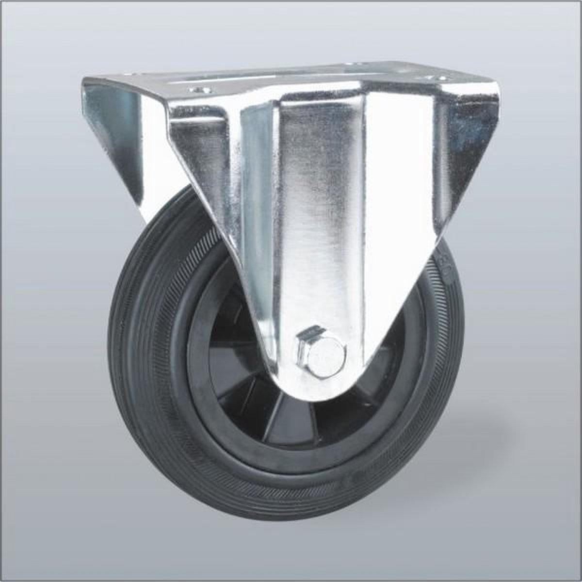 Rubber bokwiel - 100mm - 100kg