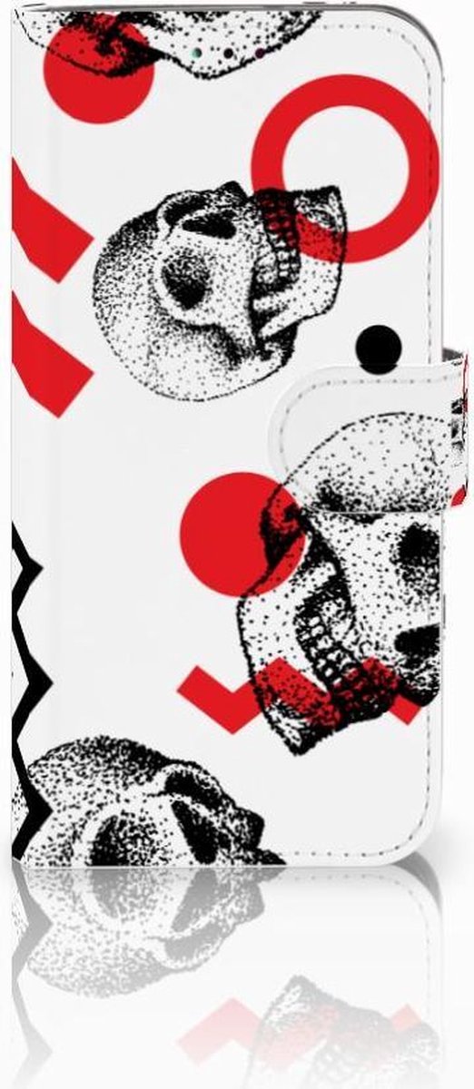 Telefoonhoesje met Naam Samsung Galaxy A40 Skull Red