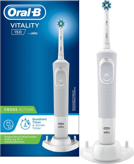 Oral-B Vitality 150 White CrossAction Elektrische Tandenborstel Powered By  Braun | bol.