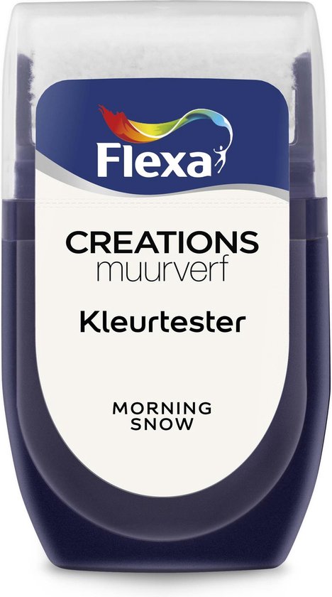 Flexa Creations Muurverf - Kleurtester - Wit Morning Snow - 30 ml | bol.com