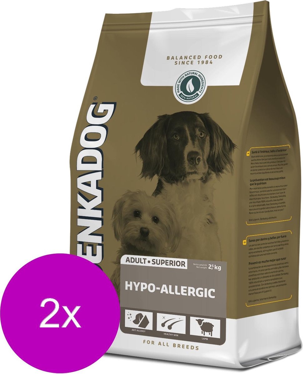 Denkadog Denkadog Superior Hypo-Allergic Lam&Rijst - Hondenvoer - 2 x 2.5 kg
