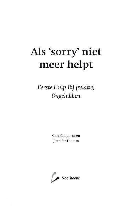 Als sorry niet meer helpt