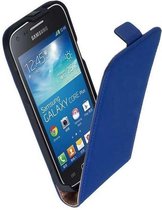 Lelycase Blauw Lederen Flip case case Telefoonhoesje Samsung Galaxy Core Plus
