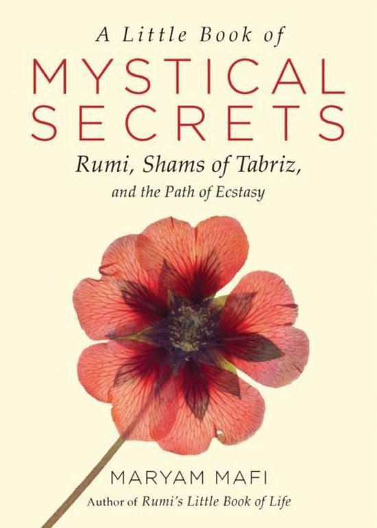 Livre 'A Little Book of Mystical Secrets' avec une fleur orange sur la couverture.