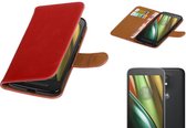 MP Case Pull Up TPU PU Leder Bookstyle voor Moto E3 (3nd Gen) Rood