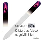 MILANO Professionele Kristal Glasvijl Nagelvijl - Paard - Nagels - Glass Nailfile - tweezijdig - nr 1274