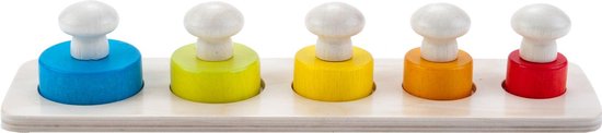 Circle sorter rubber wood board 9 x 30 x 4,5cm van Tender Leaf Toys — afbeelding 5