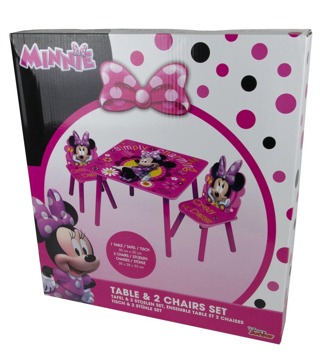 Disney Minnie Mouse Houten Tafel met 2 Stoelen | bol