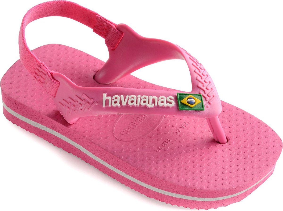 Smash Dom Haast je Havaianas Slippers Baby Flipflops Brasil Logo Roze Maat:25/26 | bol.com