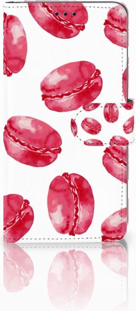 Samsung Galaxy S10 Book Cover Pink Macarons