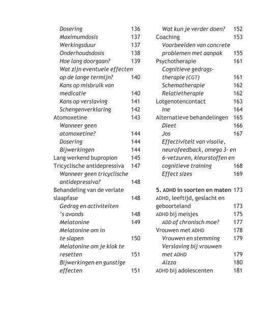 Inhoudsopgave van Hyper Sapiens, praktische gids voor mensen met ADHD.