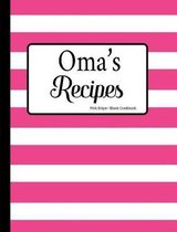 Oma's Recipes Pink Stripe Blank Cookbook