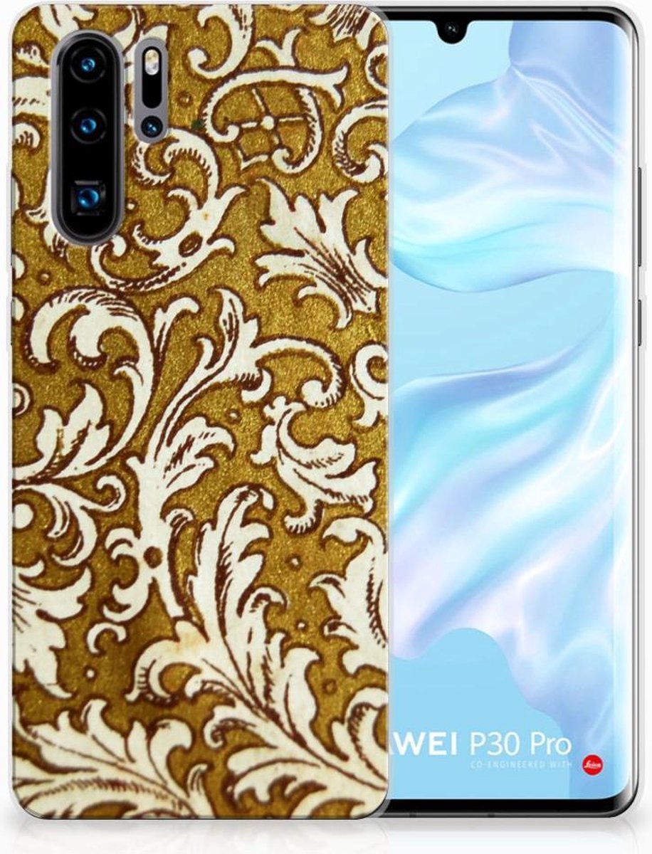 Siliconen Hoesje Huawei P30 Pro Barok Goud