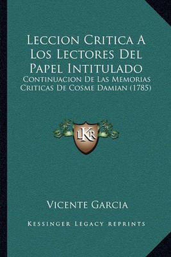 Foto: Leccion critica a los lectores del papel intitulado