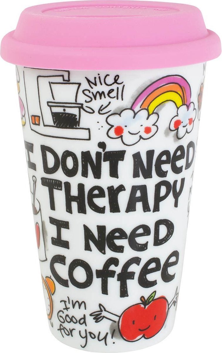 Blond Amsterdam Specials Coffee to Go Beker - Therapy - 250 ml - Porselein - Blond Amsterdam