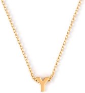 Orelia letter ketting Y goudkleurig