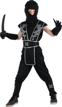 LUCIDA - Shuriken ninja kostuum voor jongens - M 122/128 (7-9 jaar)