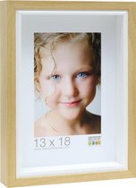 Deknudt Frames fotolijst S40BH1 - naturel - witte rand - hout - 10x15