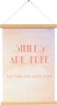 Poster Smiles Are Free canvas