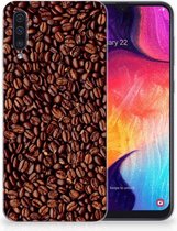 Geschikt voor Samsung Galaxy A50 TPU Hoesje Koffiebonen