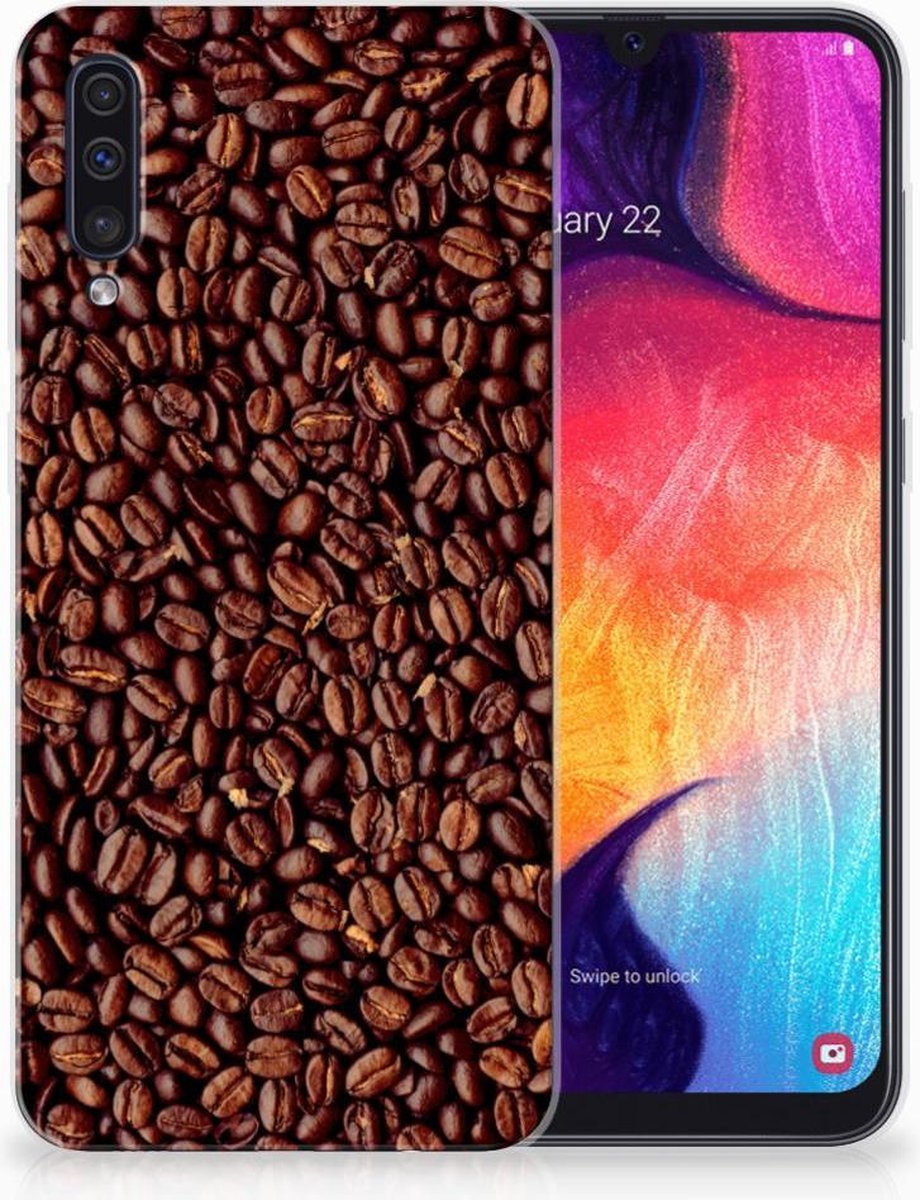 Samsung Galaxy A50 Siliconen Case Koffiebonen