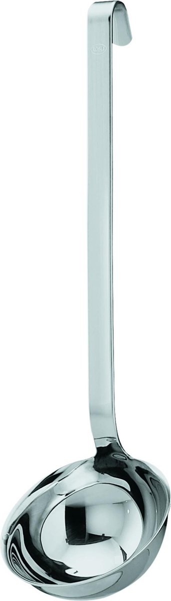 Rösle Rundgriff opscheplepel met haak - RVS - 6 cm - Zilver