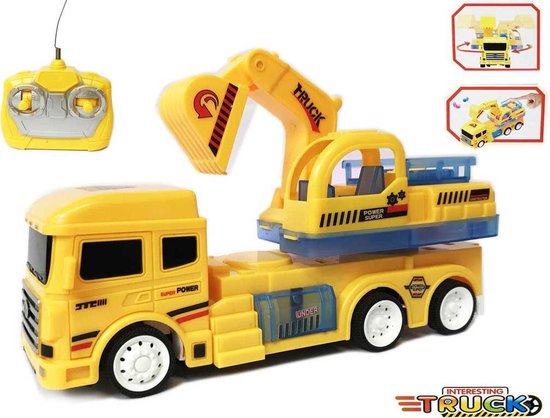 RC Graafmachine - Speelgoed Truck afstand bestuurbaar led & geluid + (... | bol.com
