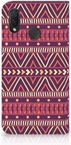 Huawei P Smart Plus Uniek Standcase Hoesje Aztec Purple