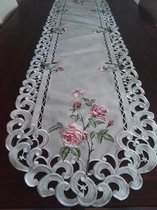 Home Trend Tafelloper - 45x170 cm - Rozen - Creme