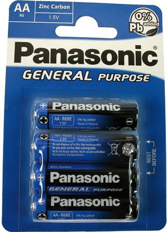 Panasonic AA General Purpose Batterijen - Panasonic