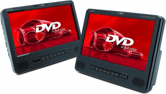 Worden Plons zweer Caliber MPD298 - Portable dvd speler met 2x DVD speler en twee schermen -  Zwart | bol.com