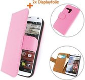 TCC Luxe Hoesje Motorola Moto G Book Case Flip Cover X1032 - Roze