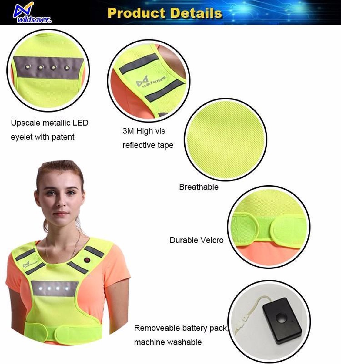 Wildsaver led store vest