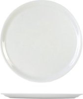 Plat à gâteau en porcelaine blanche 33 cm - Saturnia