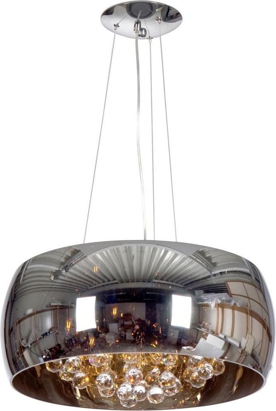 Hanglamp Snow White Mirror - chroom - Ø50cm 6x25w G9