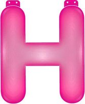 Opblaas letter H roze