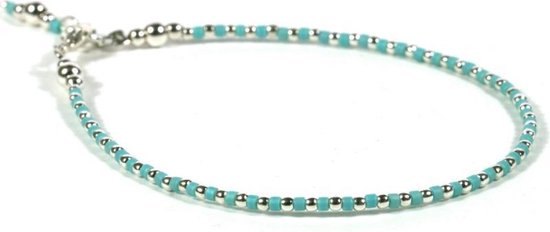 Heaven Eleven - Bracelets de cheville - Argent 925 turquoise - 1mm
