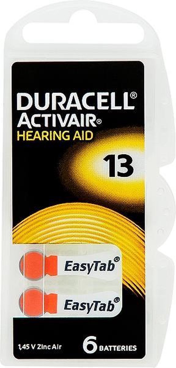 Duracell PR48 DA13 Knoopcel voor Hoortoestellen - 6 Stuks