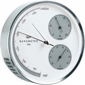 Barigo 351 Weerstation - barometer thermometer hygrometer - edelstaal - ø 16 cm