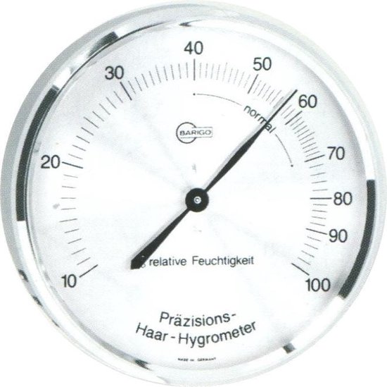 Barigo 410 precisie haar hygrometer chroom