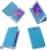 Bestcases Turquoise Samsung Galaxy Note 4 TPU Book Case Flip Cover Motief