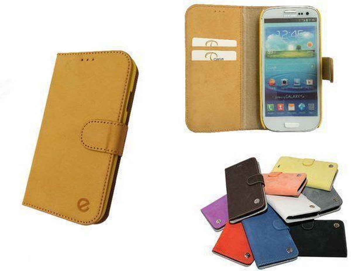 e-Case Samsung Galaxy S4 Wallet Hoesje Camel