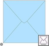 Benza Wenskaart Enveloppen - Vierkant 14 x 14 cm - Babyblauw - 50 stuks