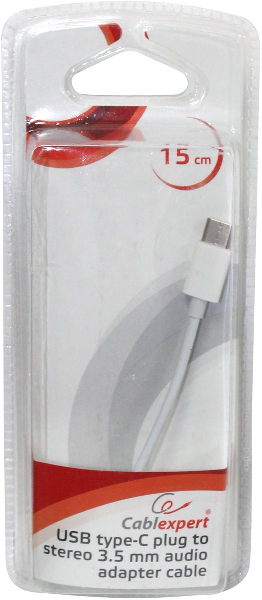 Cablexpert USB-C naar 3,5mm Jack audio adapter - 0,15 meter
