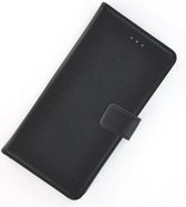 Wallet bookcase luxe effen zwart hoesje voor Huawei Y7